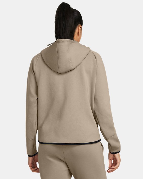 Veste entièrement zippée UA Unstoppable Fleece pour femme, Brown, pdpMainDesktop image number 1